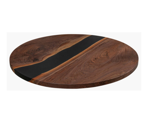 48" Round Black Walnut River