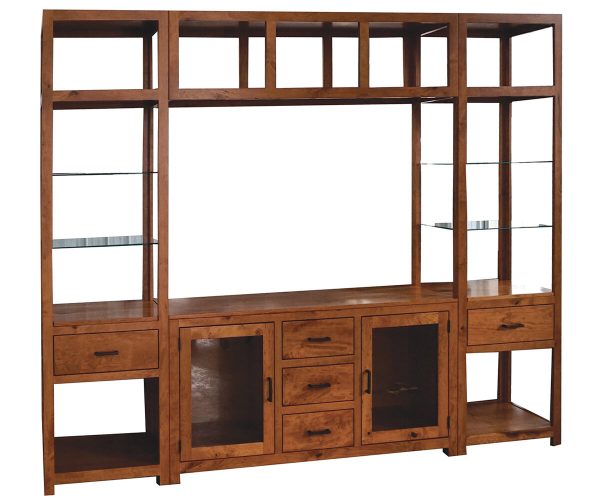 4 Piece Mid Century Entertainment Center