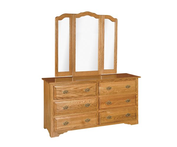 Eden 6 Drawer Dresser with Tri-Fold Mirror