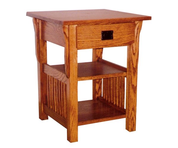 Prairie Mission Lamp Table With Drawer